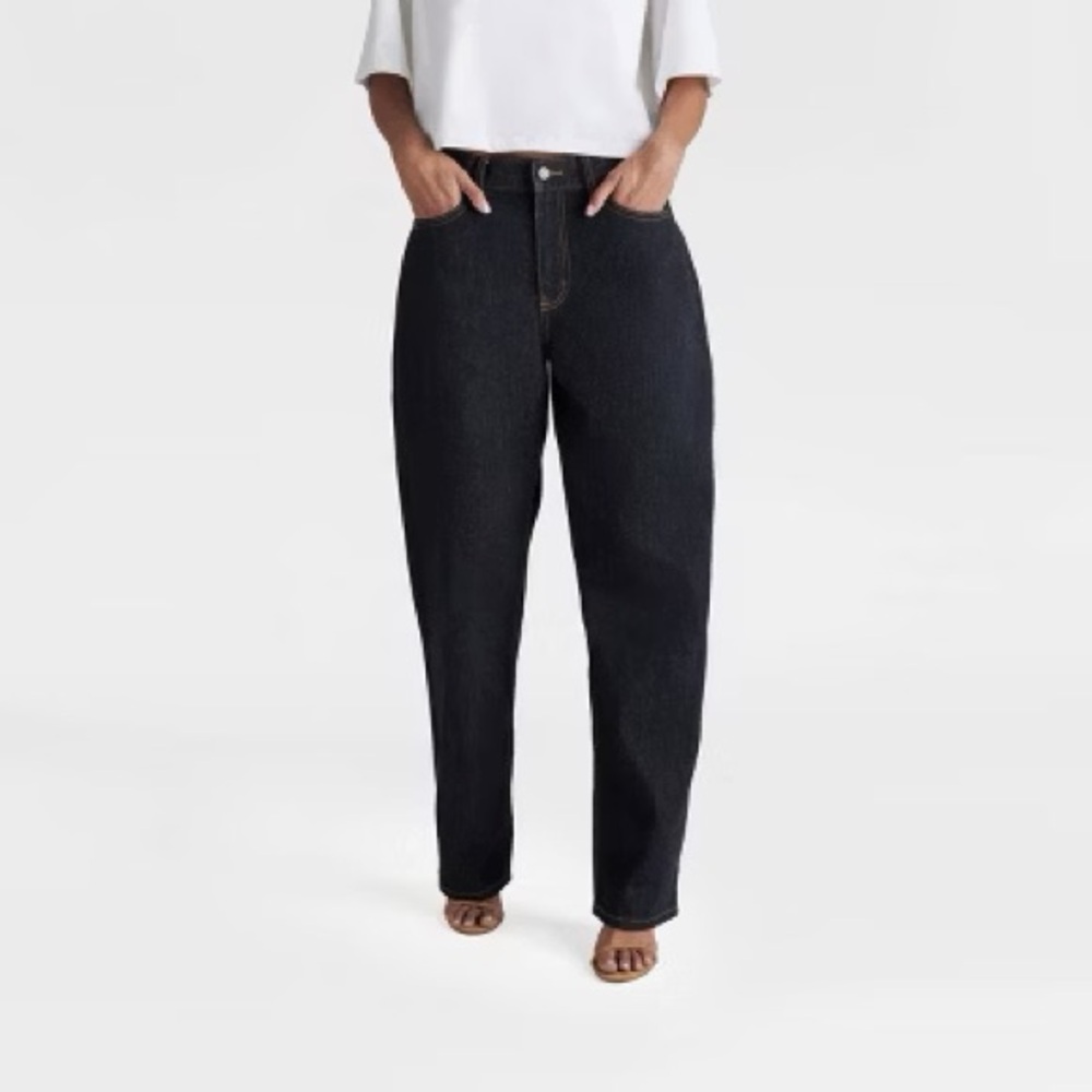 KBB by KAHLANA Women's Mid-Rise Wide Leg 'The Kahlana Jean Dark Indigo - 12